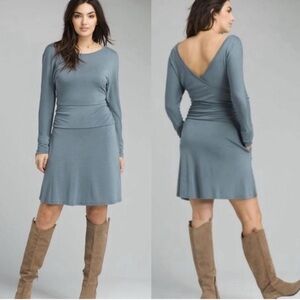 PrAna Simone criss cross open back dress with pockets